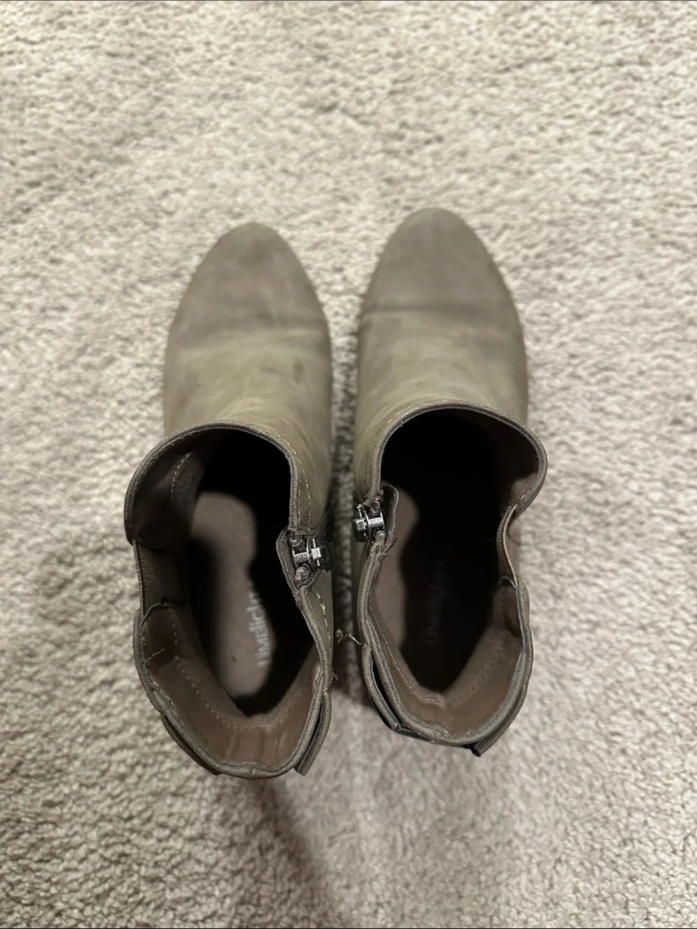 Women's Taupe Ankle Booties - Stylish Side-Zip